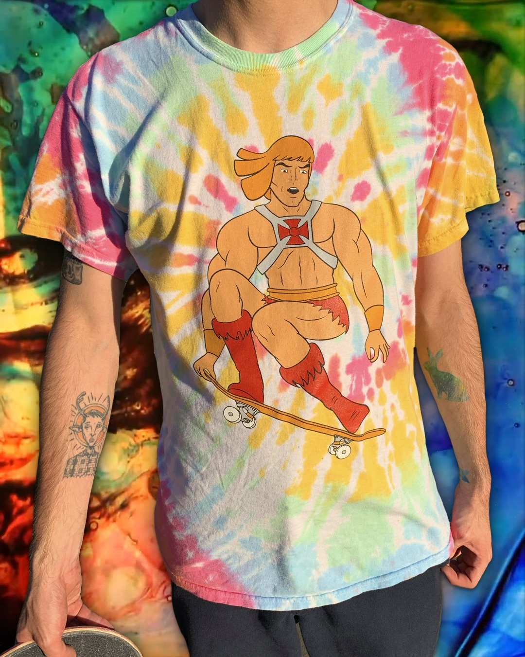 Tie dye shirt discount man